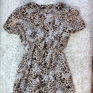 Knee length animal print dress